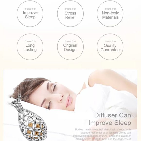 Celtic Knot Necklace Essential Oil Diffuser Teardrop Pendant Irish - Picture 5 of 7